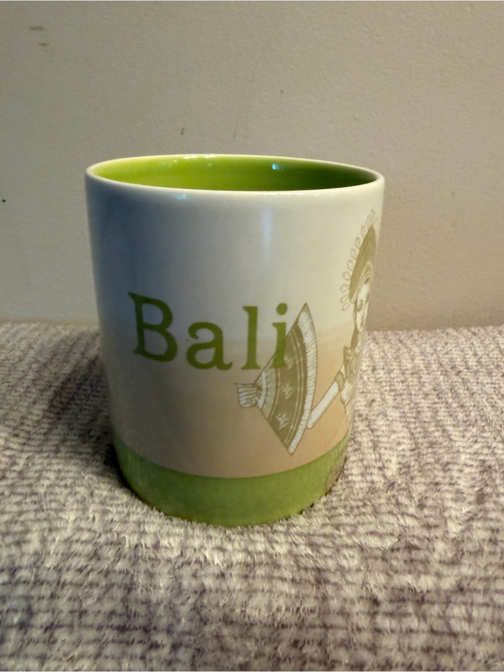 Starbucks Bali Green and White Ceramic Mug